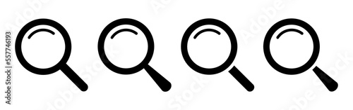 Wallpaper Mural Magnifying glass. Search icon set. Vector isolated icon. Torontodigital.ca