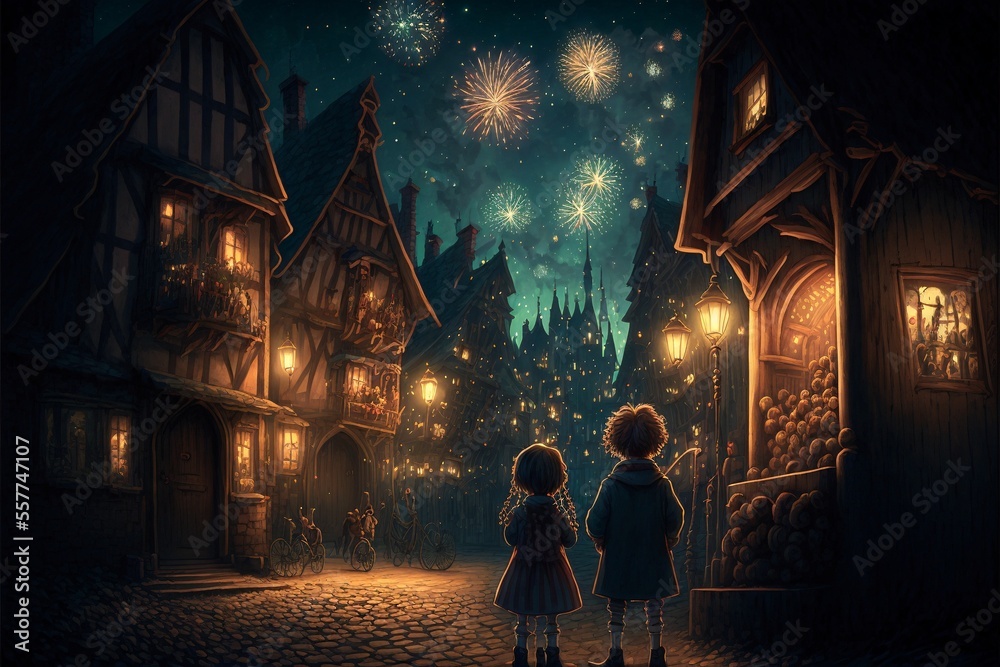 New year illustration. Generated AI image