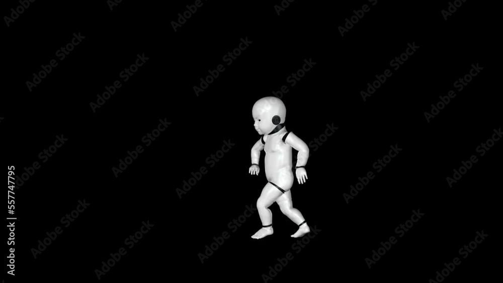 Humanoid Baby Dancer Transparent Alpha Video Animation Humanoid Baby Dancer Transparent Alpha Video Animation