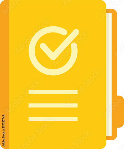 Quality folder icon flat vector. Document file. Policy standard isolated