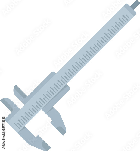 Micrometer icon flat vector. Dial caliper. Calliper instrument isolated