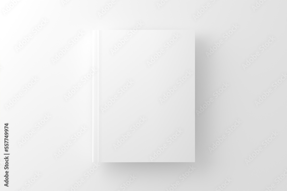 US Letter Softcover Book Cover White Blank Mockup US Letter Softcover Book Cover White Blank Mockup