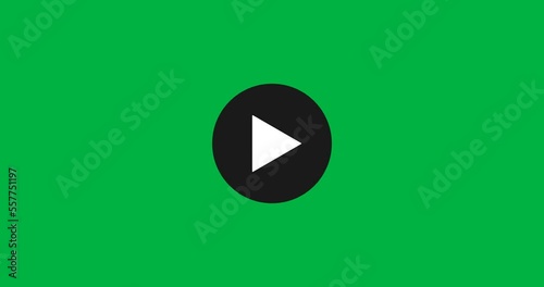 Animated play and pause button. Play icon. Motion graphic design. Alpha channel.