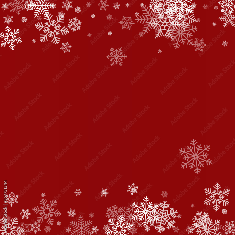 Gray Snowfall Vector Burgundy Background. Light