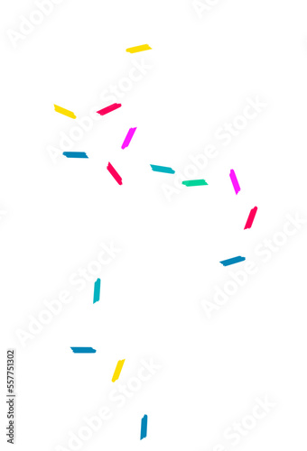 Color Shavings Abstract Vector White Background.