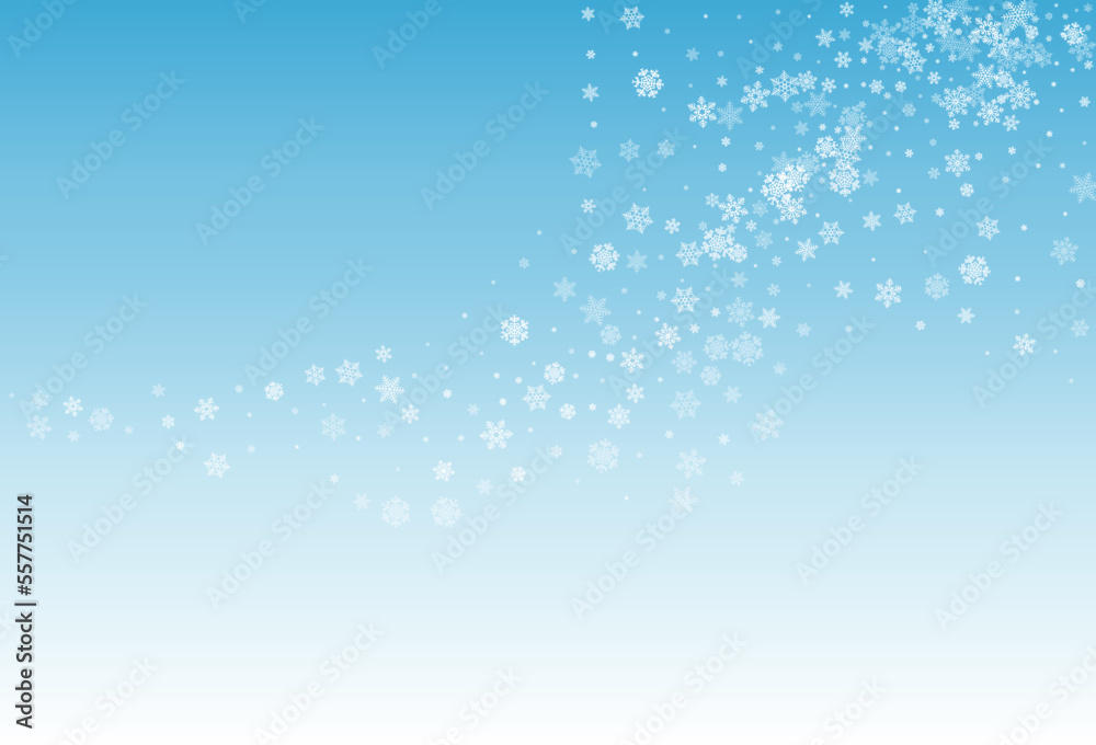 White Snow Vector Blue Background. magic Silver White Snow Vector Blue Background. magic Silver