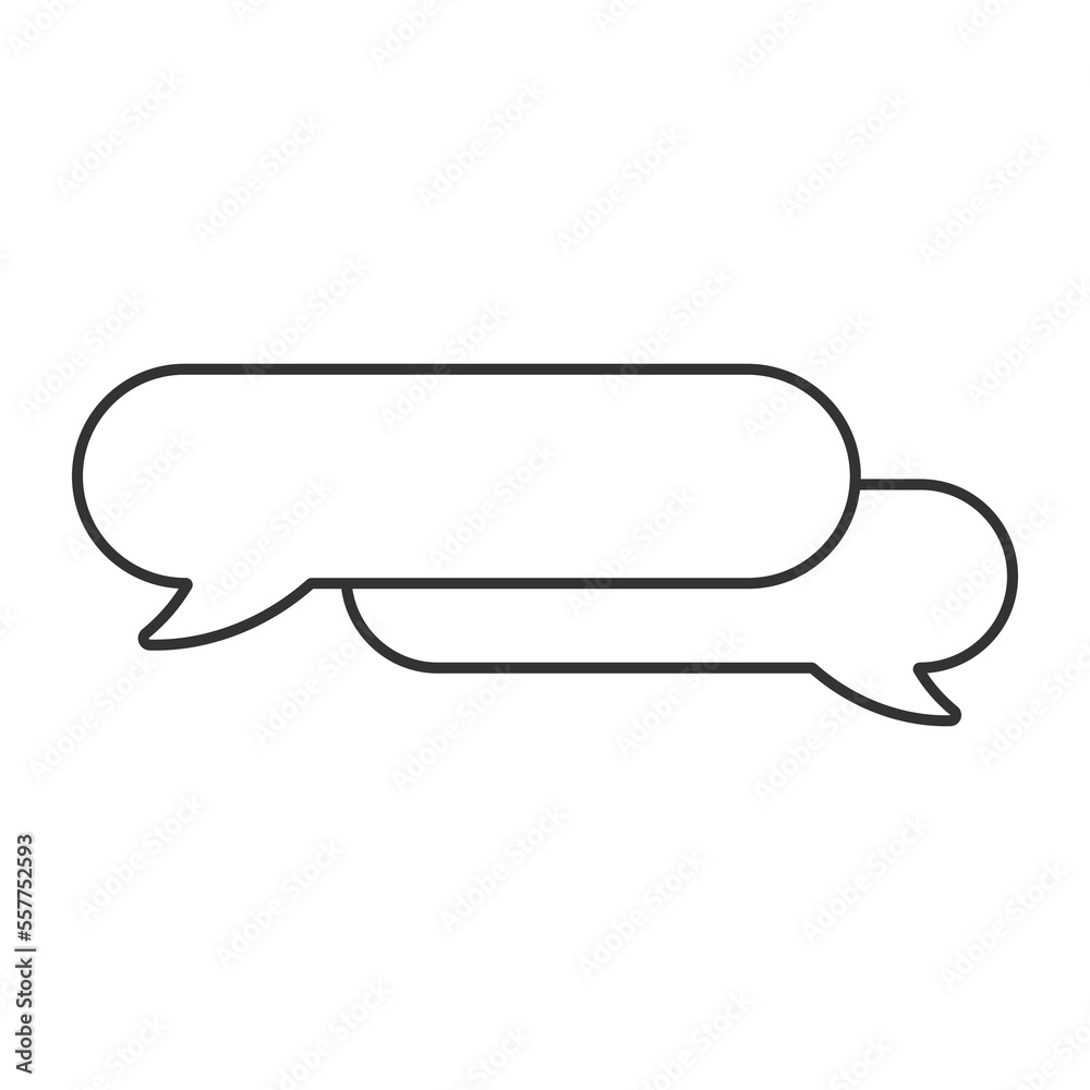 Speech bubble vector icon. Line sign for mobile concept and web design. Symbol, logo illustration. Vector graphics Speech bubble vector icon. Line sign for mobile concept and web design. Symbol, logo illustration. Vector graphics