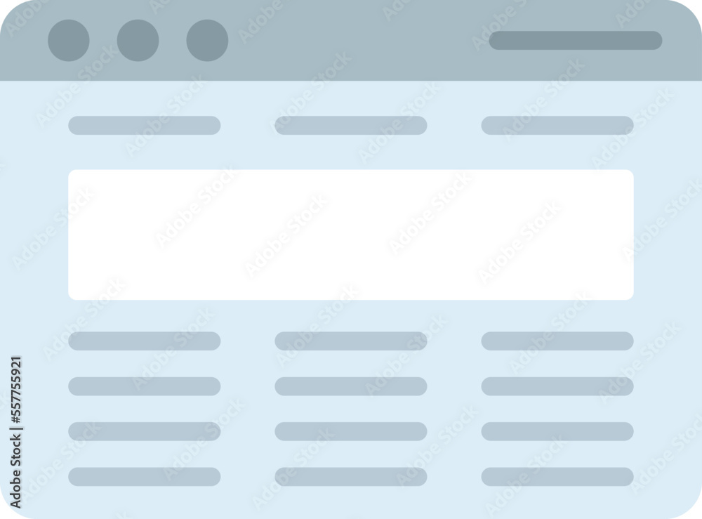 Browser template icon flat vector. Computer interface. Website tab isolated Browser template icon flat vector. Computer interface. Website tab isolated
