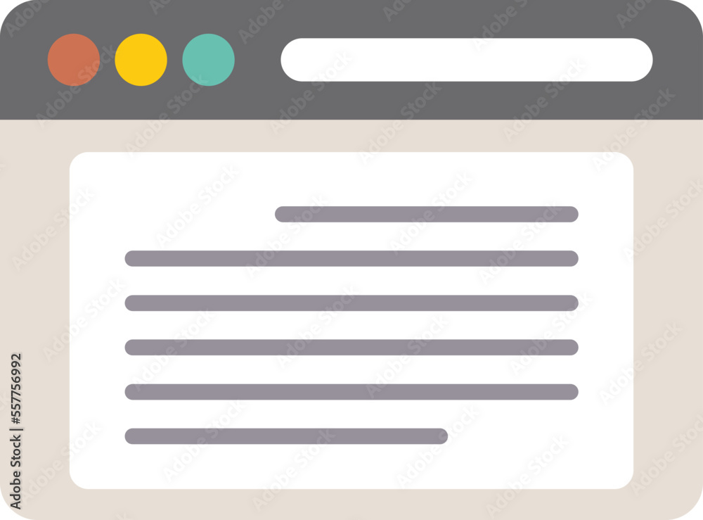 Mobile browser icon flat vector. Screen website. Bar frame isolated Mobile browser icon flat vector. Screen website. Bar frame isolated