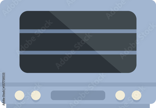 Cooker oven icon flat vector. Electric convection stove. Grill oven isolated