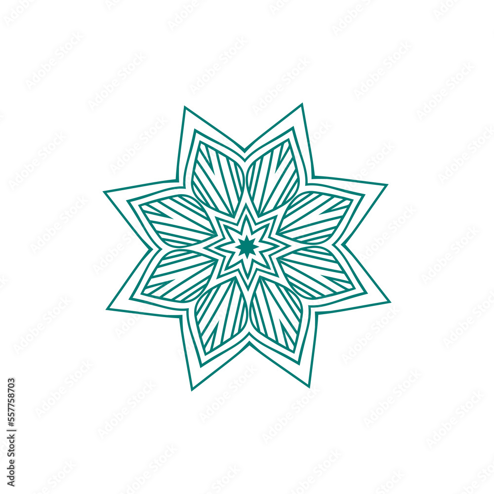 Christmas star green flower on white background Christmas star green flower on white background