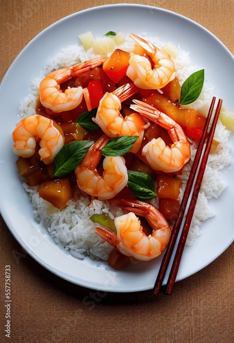 Plate of Sweet and Sour Shr...