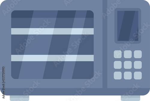 Induction oven icon flat vector. Convection electric stove. Grill fan oven isolated