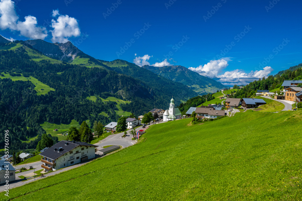 The Village of Fontanelle in the Gross Walsertal in Vorarlberg, Austria