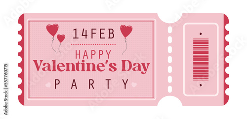 Valentines day tickets. Valentines day coupon party