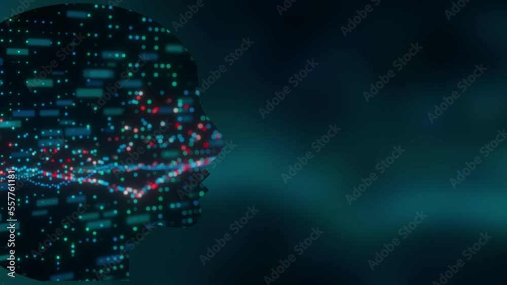 Head technology. Computer generated 3d render