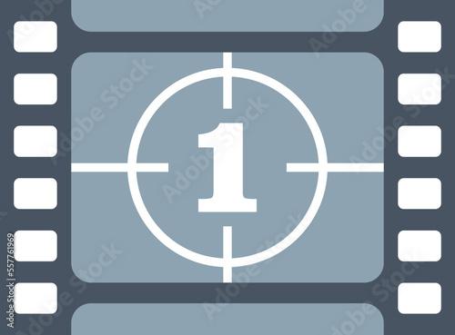 Film stage icon flat vector. Cinema movie. Camera studio isolated