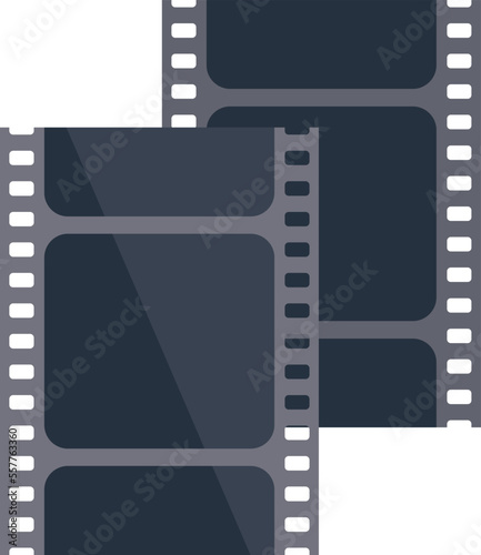 Negative film icon flat vector. Strip frame. Cinema film isolated