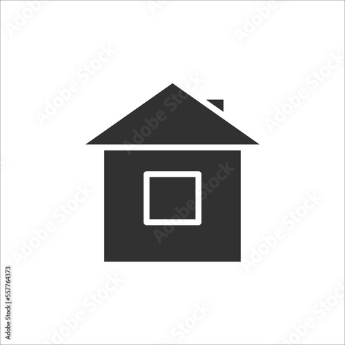 Minimal house home icon for web homepage symbol. Stock vector illustration isolated on white background.