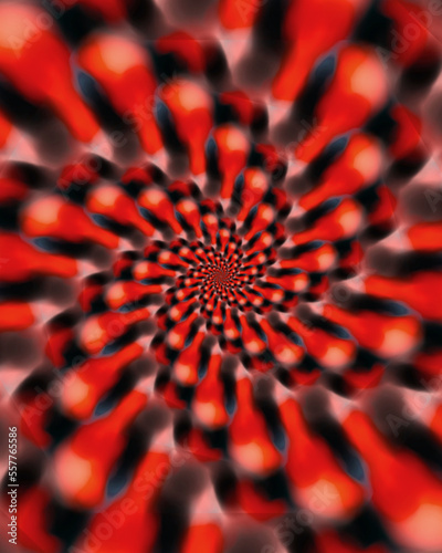 abstract textured background in the form of a spiral of red and black colors