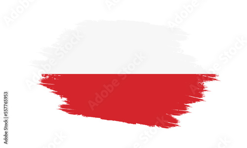 Poland Vector Flag. Grunge Poland Flag. Poland Flag with Grunge Texture. Vector illustration