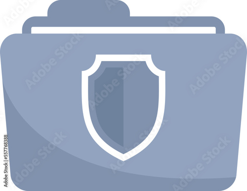 Free Download Secured folder icon flat vector. Data information. Safe network isolated - GFXLoad