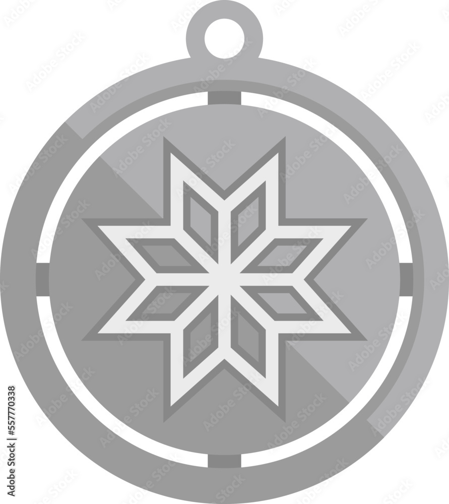 Luck amulet icon flat vector. Esoteric bead. Mystical magic isolated
