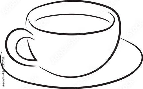 cup of coffee icon in an elegant style
