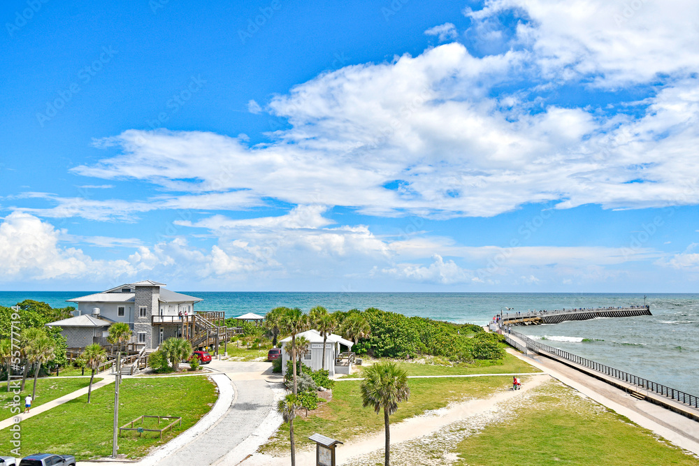 Looking over Sebastian Inlet State Park in Brevard County on Florida's