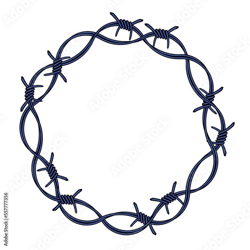 Barbed wire braiding