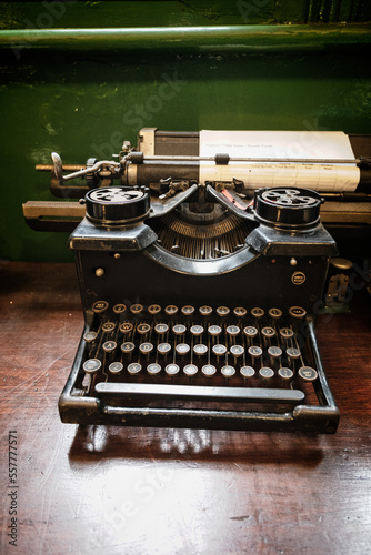 Vintage 1940s Manual Typewriter In A Railway Station Masters Office