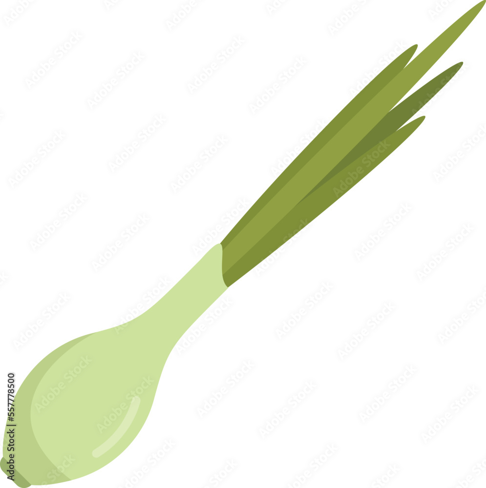 Chive onion icon flat vector. Garlic chinese. Fresh herb isolated Chive onion icon flat vector. Garlic chinese. Fresh herb isolated