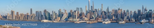 Panorama of Manhattan skyline during golden hour light condition © Stock fresh 