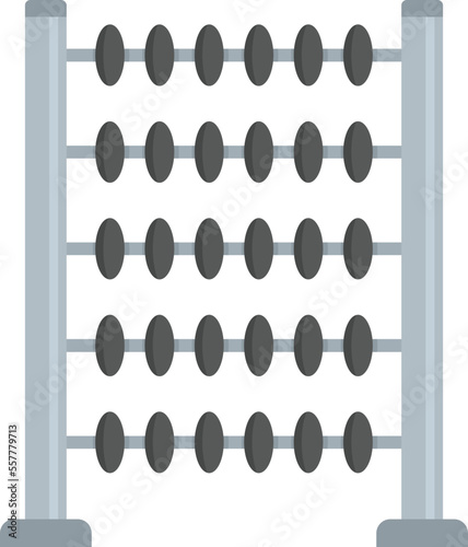 Abacus icon flat vector. Math calculator. Graphic toy isolated photo