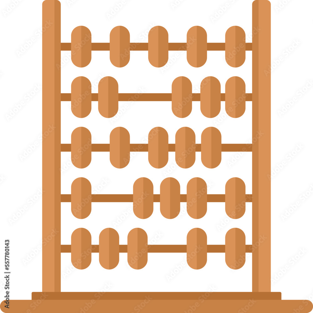 Old abacus icon flat vector. Math toy. Business calculator isolated Old abacus icon flat vector. Math toy. Business calculator isolated