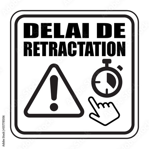 Logo délai de rétractation.