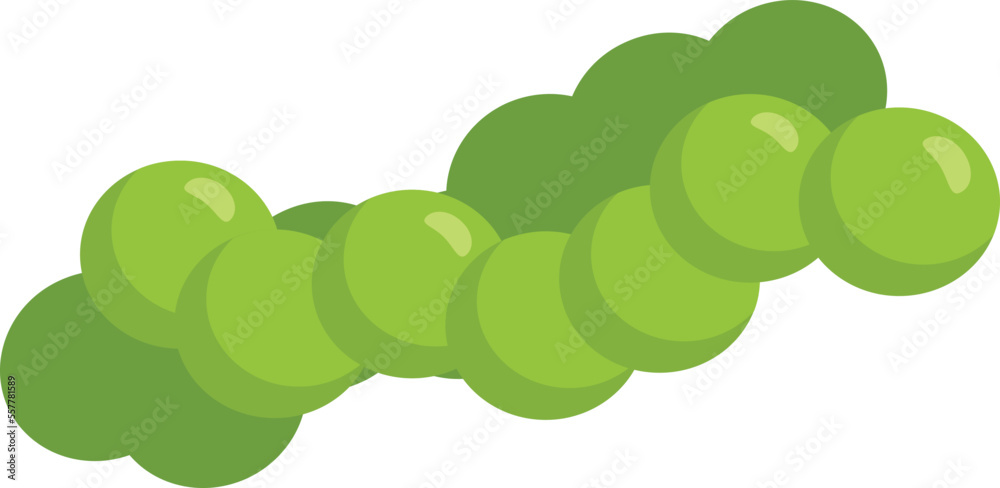 Tonsillitis bacteria icon flat vector. Tonsil anatomy. Disease inflammation isolated