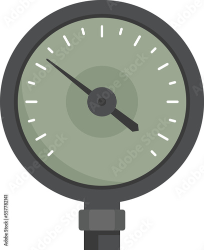 Water manometer icon flat vector. Gas pressure. Gauge meter isolated