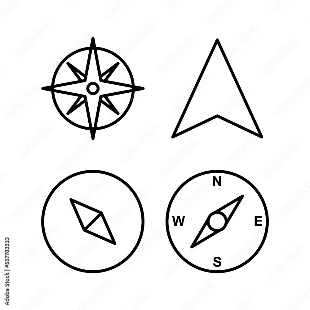 Compass icon vector for web and mobile app. arrow compass icon sign and symbol Compass icon vector for web and mobile app. arrow compass icon sign and symbol