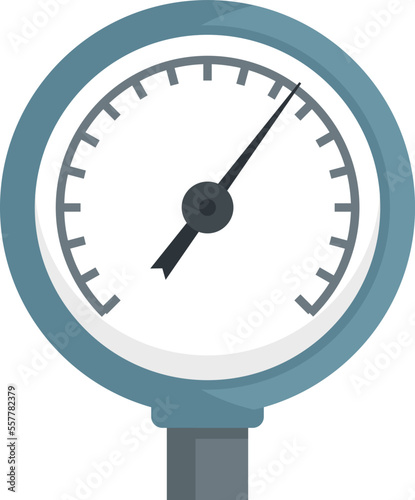 Manometer device icon flat vector. Gas gauge. Air pressure isolated