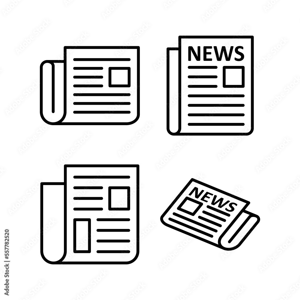 Newspaper icon vector for web and mobile app. news paper sign and symbolign