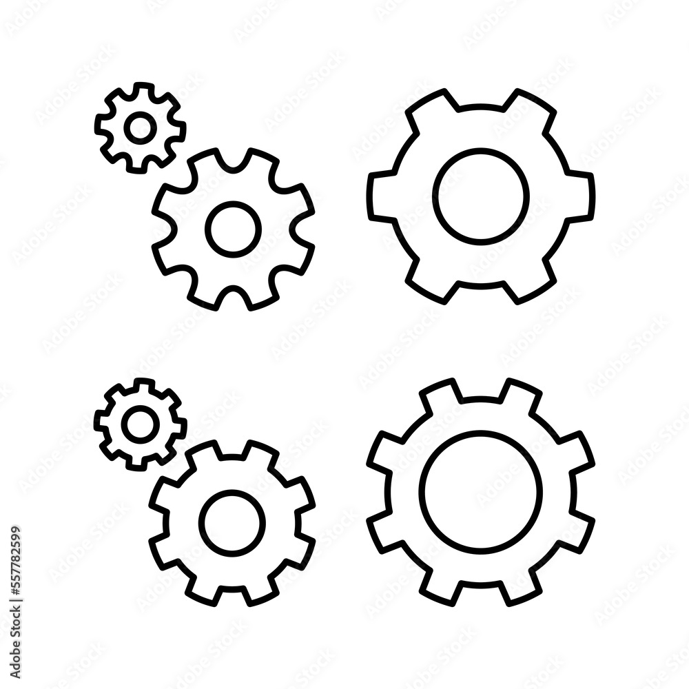 setting Icon vector for web and mobile app. Cog settings sign and symbol. Gear Sign setting Icon vector for web and mobile app. Cog settings sign and symbol. Gear Sign