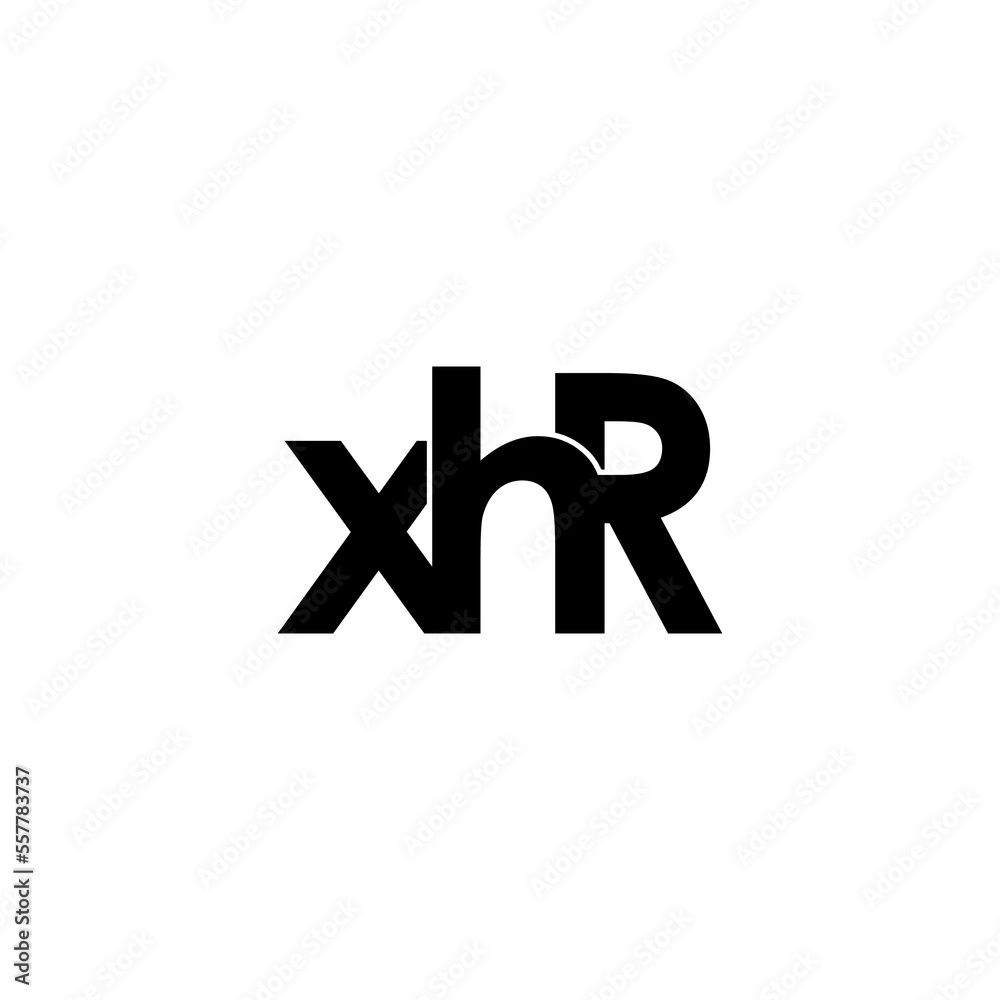 Obraz premium xhr letter initial monogram logo design