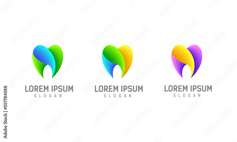 Tooth logo concept in colorful 3D style, Modern Dental Logo Design, Medical care logo, Creative Dentist Logo, Dental clinic Tooth logo concept in colorful 3D style, Modern Dental Logo Design, Medical care logo, Creative Dentist Logo, Dental clinic