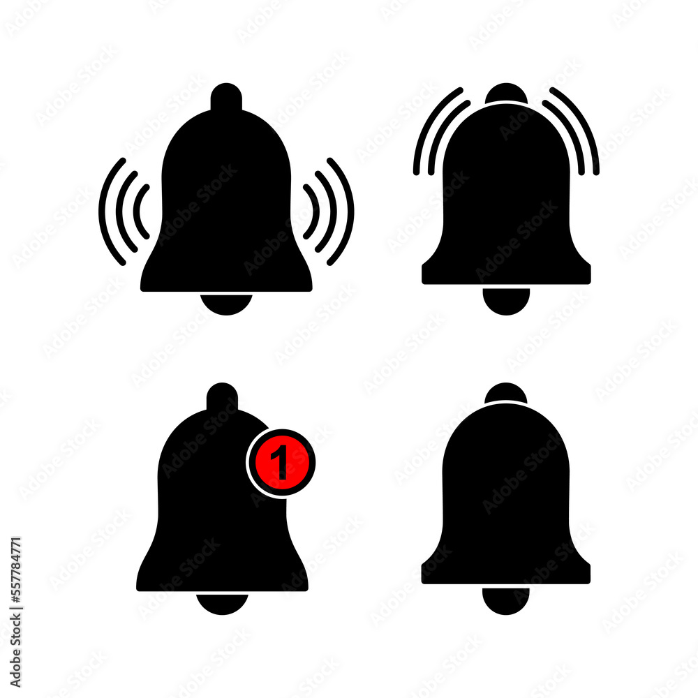 Bell Icon vector for web and mobile app. Notification sign and symbol for web site design Bell Icon vector for web and mobile app. Notification sign and symbol for web site design