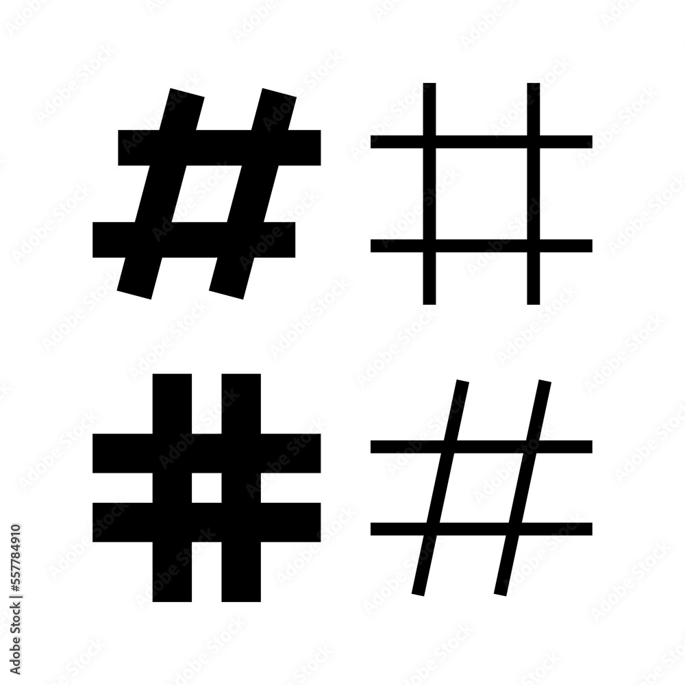 Obraz premium Hashtag icon vector for web and mobile app. hashtag sign and symbol