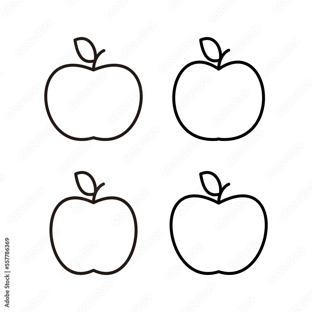Apple icon vector for web and mobile app. Apple sign and symbols for web design. Apple icon vector for web and mobile app. Apple sign and symbols for web design.