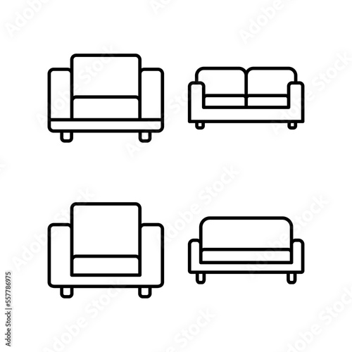 Sofa icon vector for web and mobile app. sofa sign and symbol. furniture icon