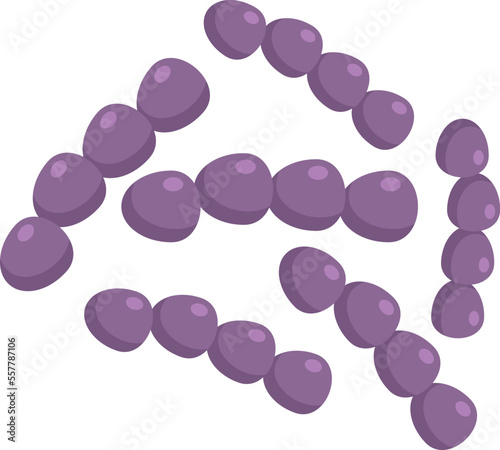 Intestine probiotic icon flat vector. Gut bacteria. Healthy organism isolated