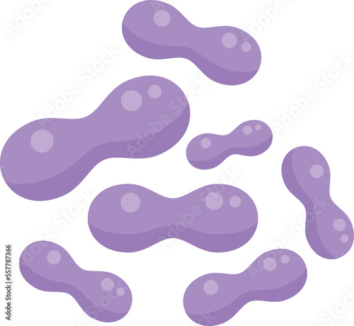 Acidophilus probiotic icon flat vector. Gut bacteria. Microbe bacterium isolated